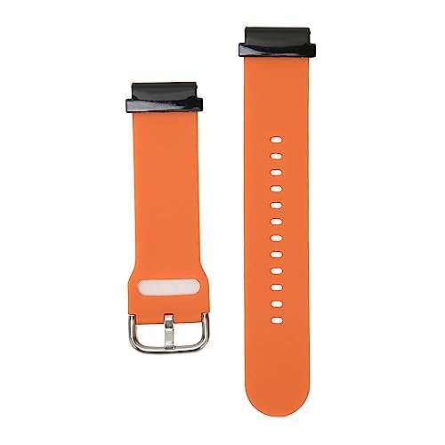 jerss Uhrenarmband, Schweißbeständiges Uhrenarmband, Elegantes Silikon, 22 Mm für Elegant (Orange) von jerss