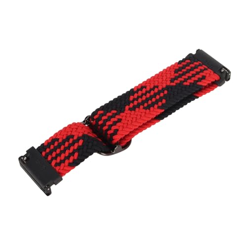 jerss Uhrenarmband Geflochten, Einfache Installation, Nylon-Ersatz für Uhrengeschäft (Rötliches Schwarz) von jerss