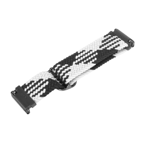 jerss Uhrenarmband Geflochten, Einfache Installation, Nylon-Ersatz für Uhrengeschäft (Schwarz-Weiss) von jerss