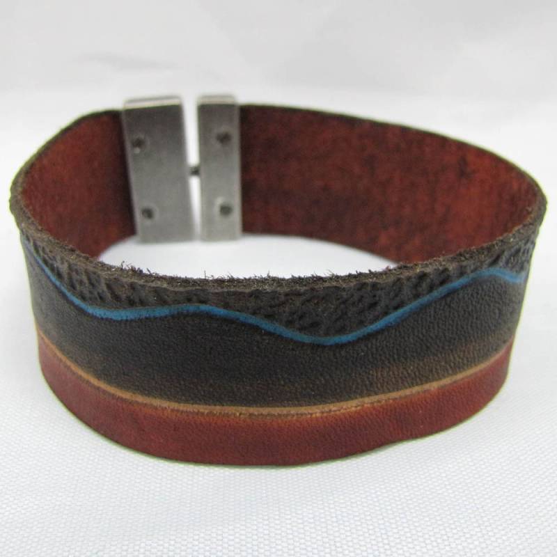 Leder Armband/Cuff - Süd Scape Leder Armband/Cuff - Süd Scape von jeshstuff