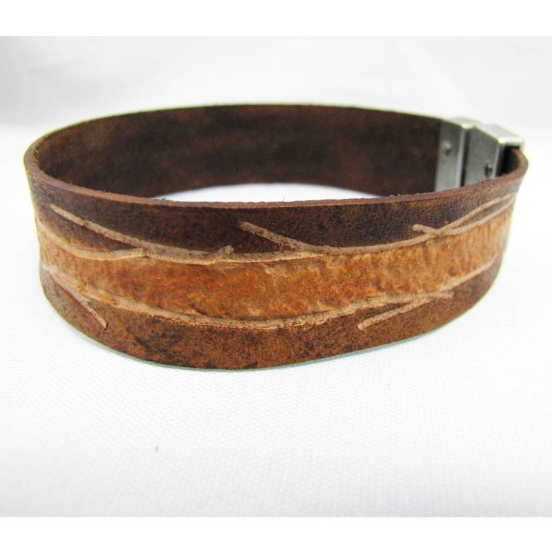 Lederarmband/Manschette - Tree Wire Lederarmband/Manschette - Tree Wire von jeshstuff