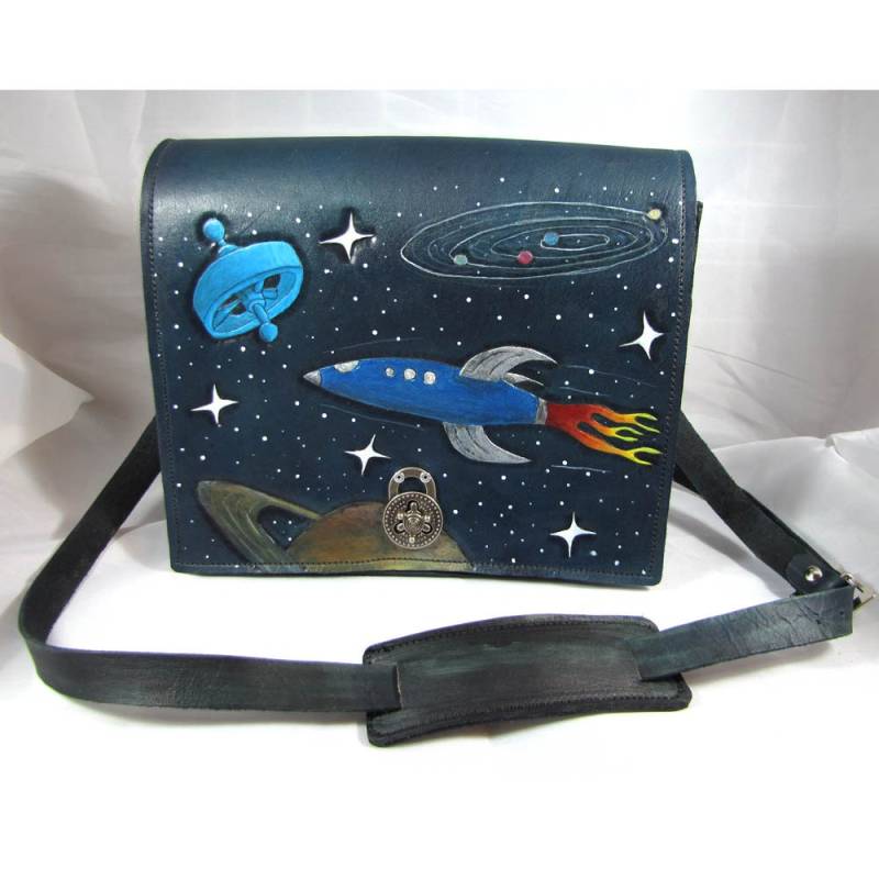 Rakete - Leder-Umhängetasche Rakete - Leder-Umhängetasche von jeshstuff