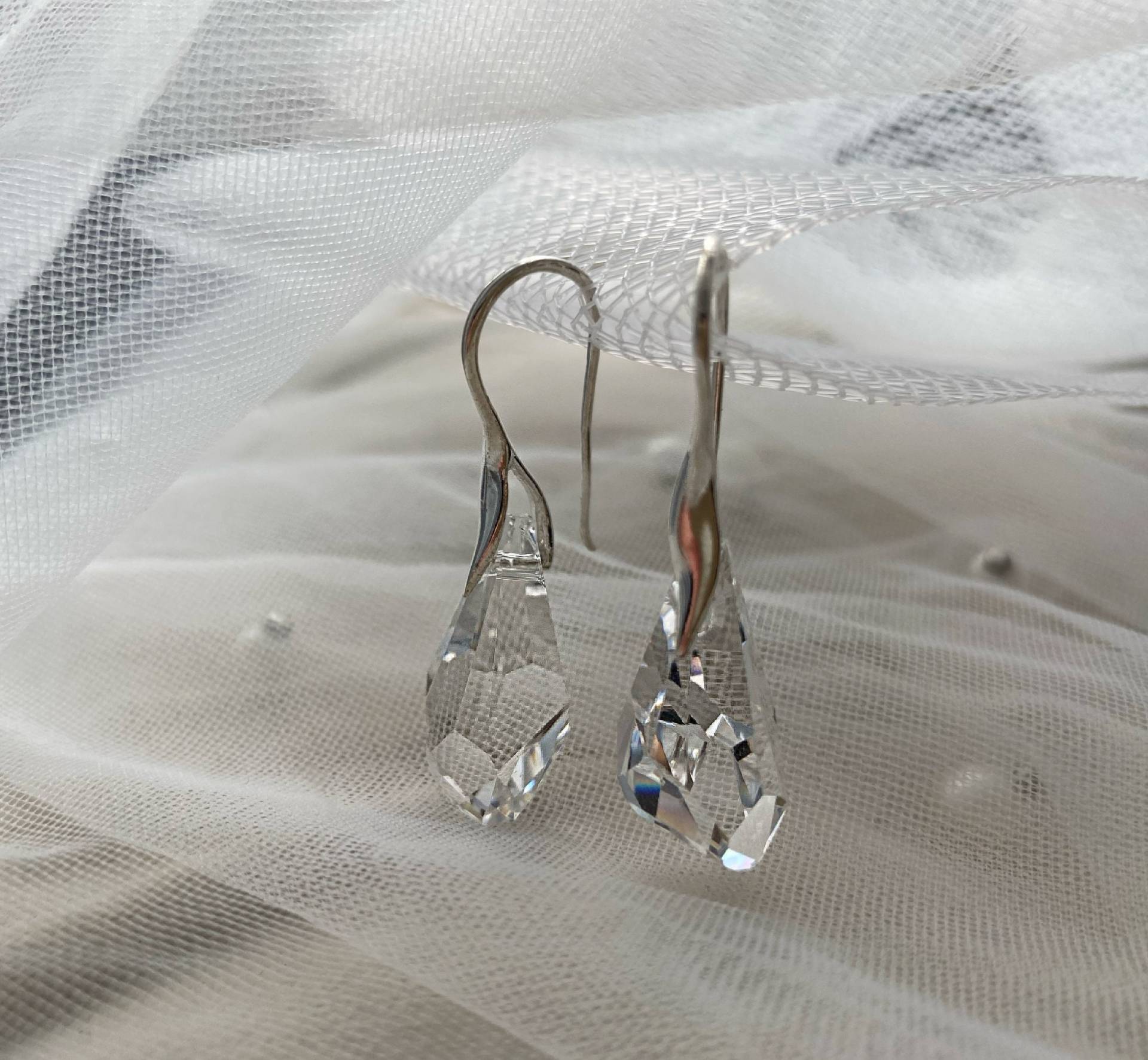 Ava | Crystal Clear Swarovski Crystal, 925 Silber Ohrringe - Brautschmuck, Statement Ohrringe, Kristallohrringe, Kristalltropfen Ava | Crystal Clear Swarovski Crystal, 925 Silber Ohrringe - Brautschmuck, Statement Ohrringe, Kristallohrringe, Kristalltropfen von jessicavalerie