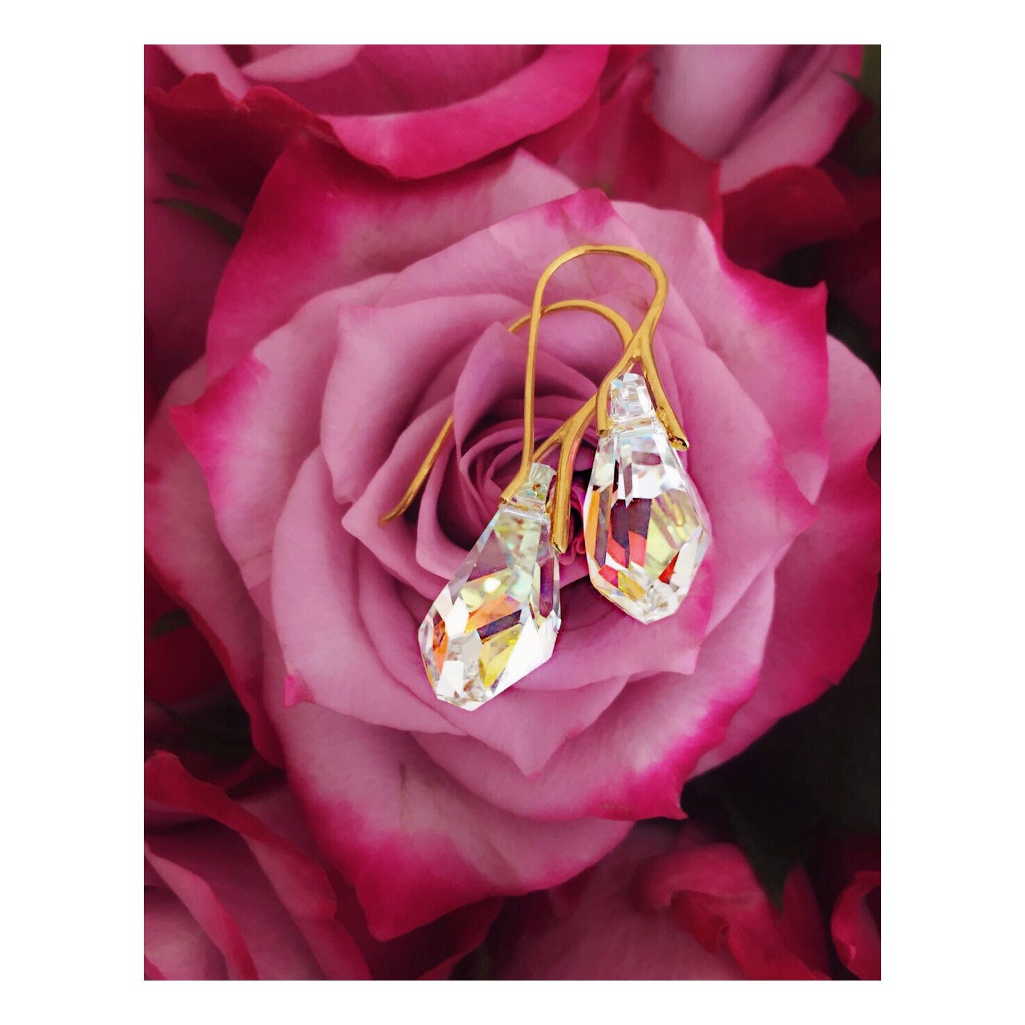Ava | Crystal Clear Tropfen Ohrringe - Swarovski Kristall Ohrringe, Brautschmuck, Statement Kristalltropfen Ava | Crystal Clear Tropfen Ohrringe - Swarovski Kristall Ohrringe, Brautschmuck, Statement Kristalltropfen von jessicavalerie