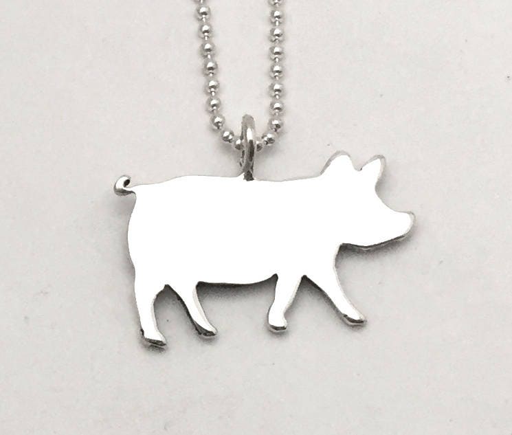 Einfacher Schwein Anhänger Aus Vintage Silber Us Dollar Münze Einfacher Schwein Anhänger Aus Vintage Silber Us Dollar Münze von jessiedriscoll