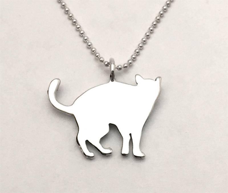 Katze Anhänger Aus Vintage Silber Us Half Dollar Münze Katze Anhänger Aus Vintage Silber Us Half Dollar Münze von jessiedriscoll