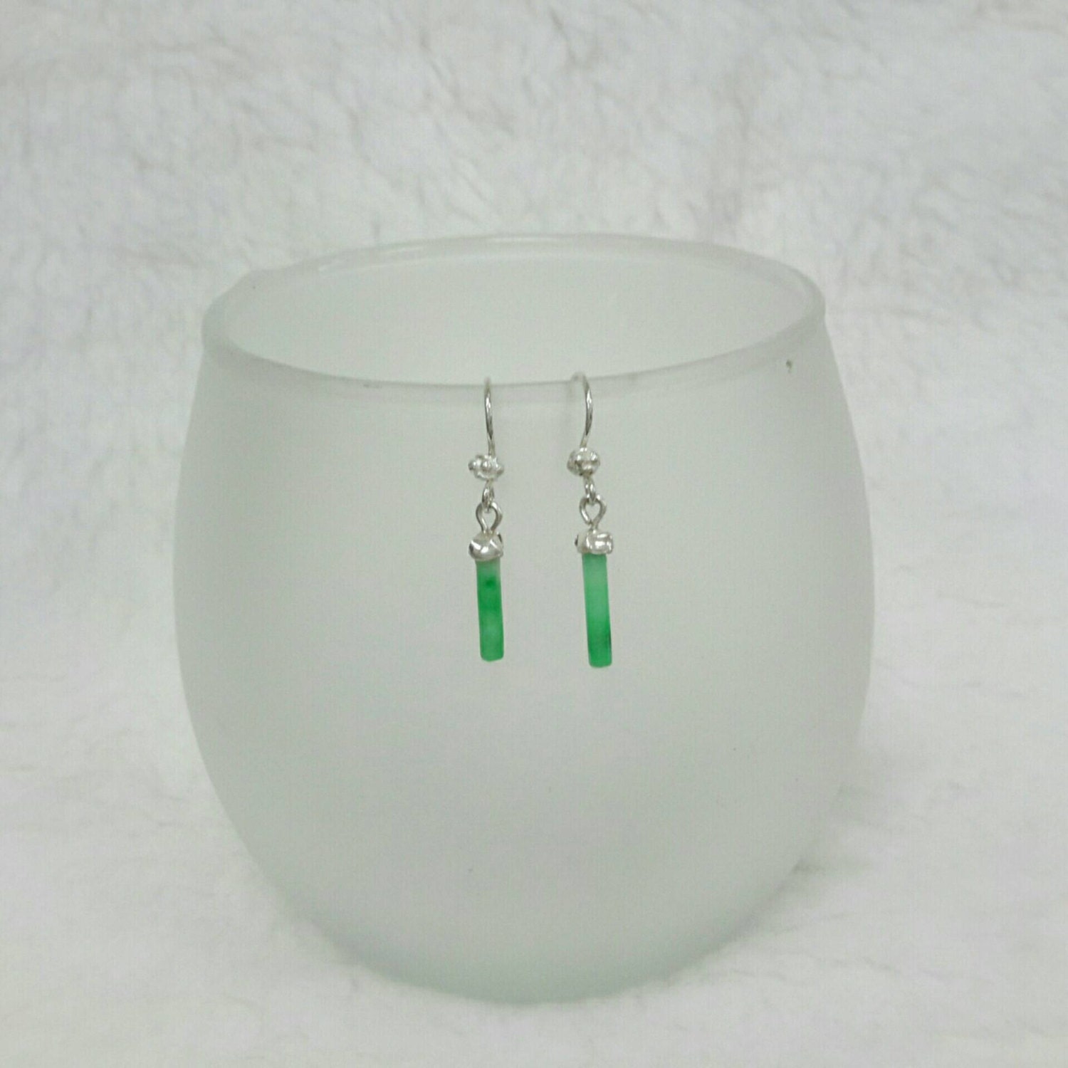 Jade Ohrringe, Silber Ohrringe Jade Ohrringe, Silber Ohrringe von jessiemade4u