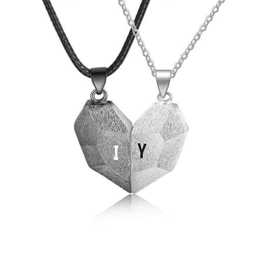 jewel Personalisierte BFF Halskette mit 2 Buchstaben Gravur Anhänger Magnetische Patchwork Herzförmige 2 Paar Halskette Männer Damen Geschenk Für Valentinstag jewel Personalisierte BFF Halskette mit 2 Buchstaben Gravur Anhänger Magnetische Patchwork Herzförmige 2 Paar Halskette Männer Damen Geschenk Für Valentinstag von Jewel Zone US