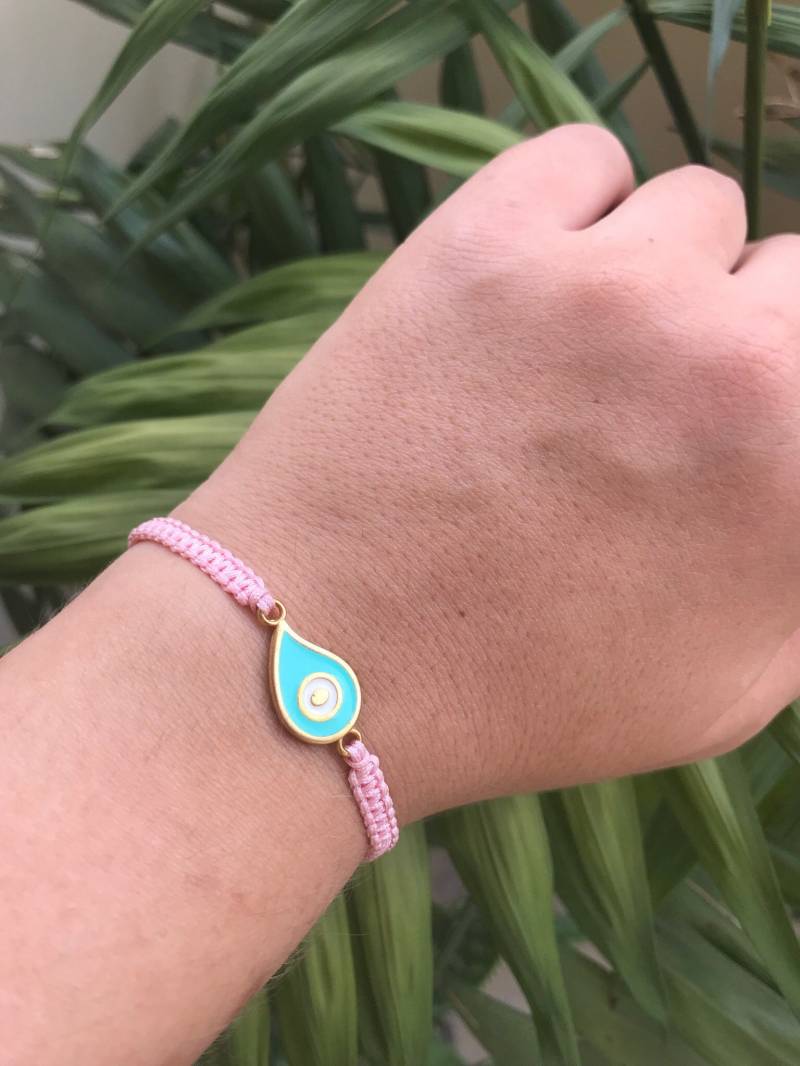 Evil Eye Armband/Charm Armband/Geflochtenes Armband/Freundschaftsarmband/Geknüpftes Armband/stapelbares Armband/Drop Armband/Makramee Armband von jewelboxshop