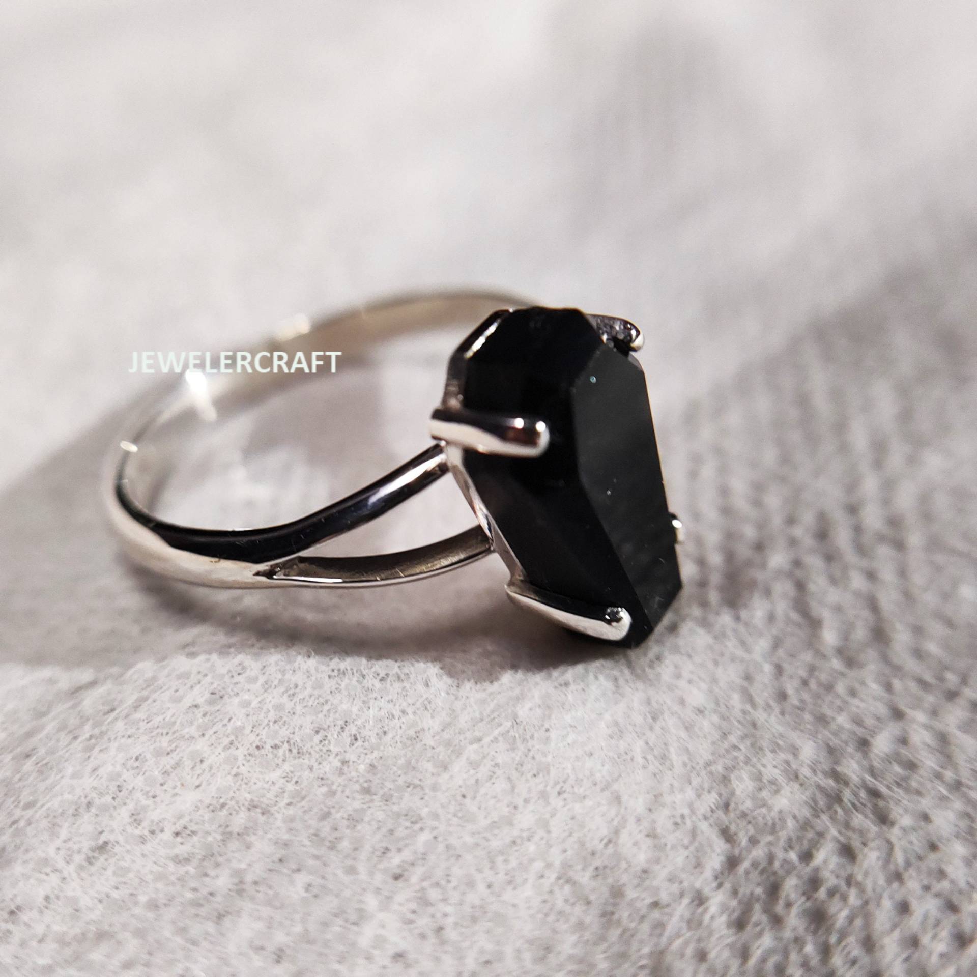 Sarg Ring | Schwarzer Onyx Ring, Gothic Edelstein Schmuck, Hexen Gothic, Vampir von jewelercraft