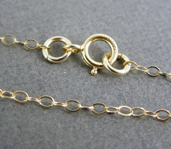 5 Stück - Gold Fill 14Kt Kette Fertig 24 "Flach Kabel 1, 3 Mm Bulk Lot Von von jewelersparadise
