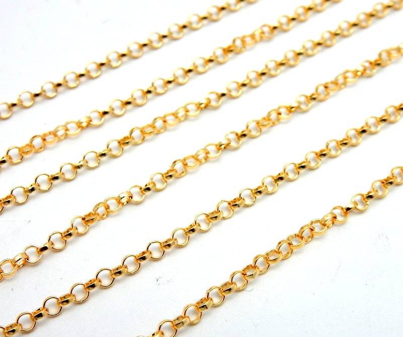 Gold Fill Rolo Kette 2.3 Mm Ein Fuss | M977 von jewelersparadise