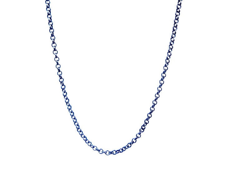 Kette Beendet Halskette Oxidiertes Sterling Silber .925 Rolo Karabinerverschluss 1.5 Mm - 16 "(Chn-Rm-B1 von jewelersparadise