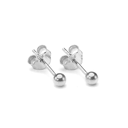 3mm Sterling-Silber Kugel Ohrstecker von jewellerybox