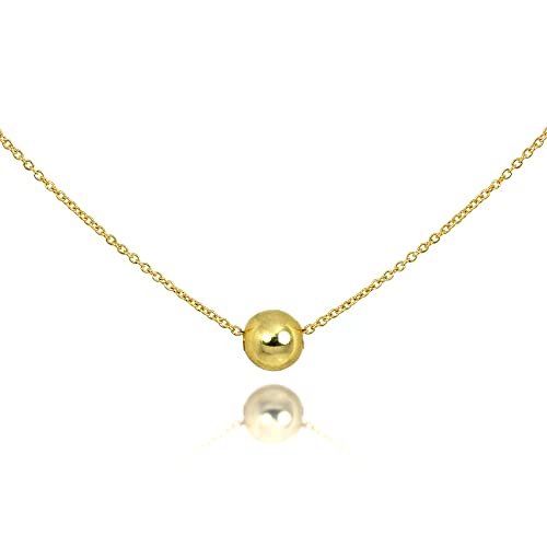 9 Karat (375) Gold feine Belcher Kette 40,6cm Halskette mit 5mm Kugel von jewellerybox