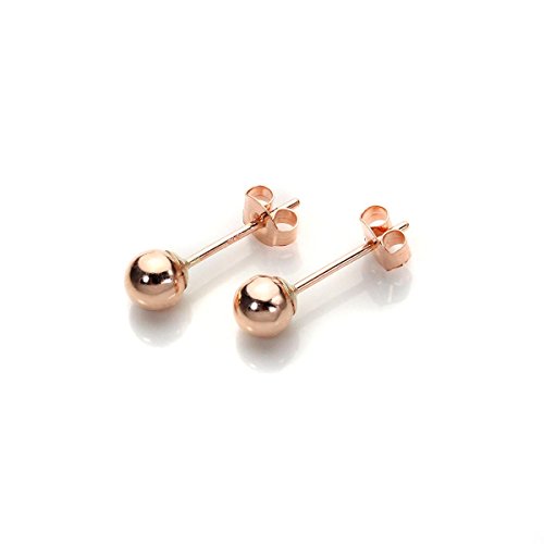 9 Karat Rotgold 4mm Kugel Ohrstecker von jewellerybox