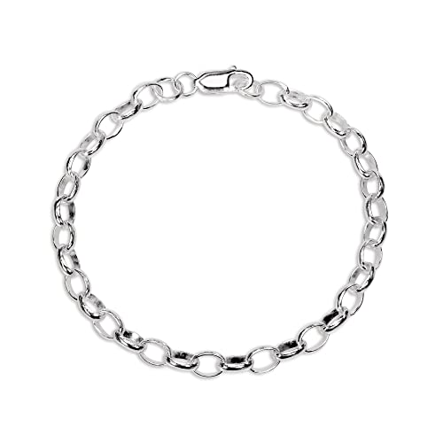 jewellerybox 925 Sterlingsilber 20,3 cm Belcherkette Charm Anhänger Armband von jewellerybox