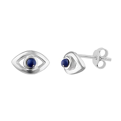Evil Eye Lapis Ohrstecker aus Sterlingsilber von jewellerybox
