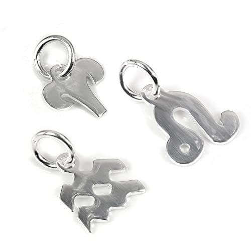 jewellerybox Kleiner Sterling Silber 2D Waage Sternzeichen Charm Anhänger von jewellerybox