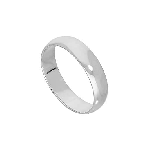 Sterling Silber 5mm D geformter Verlobungsring Größe 73 (Erhältliche Größen: 48-74) von jewellerybox