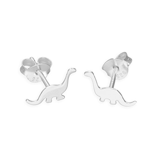 Sterling Silber Diplodocus Dinosaurier Ohrstecker von jewellerybox