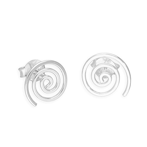 Sterling-Silber Draht Spirale Ohrstecker | Stud Earrings von jewellerybox