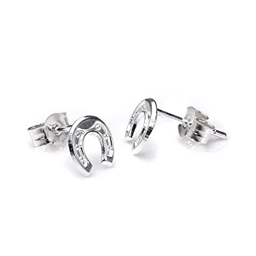 Sterling Silber Kleine Hufeisen Ohrstecker von jewellerybox
