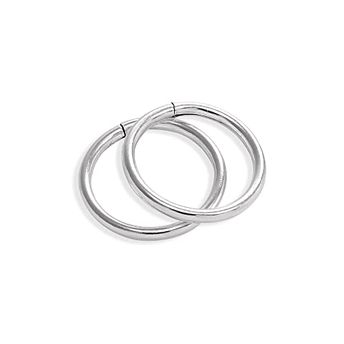 Sterling-Silber Leichte Sleeper 12mm Creolen | Hoop Earrings von jewellerybox