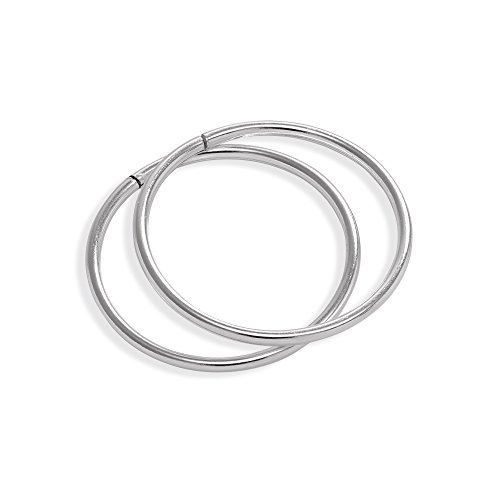 Sterling-Silber Leichte Sleeper 14mm Creolen | Hoop Earrings von jewellerybox