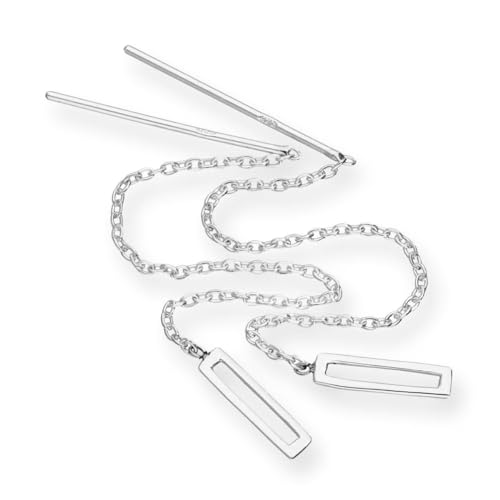 Sterling Silber Offener Reckteck Durchzieher von jewellerybox