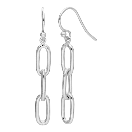 Sterling Silber Triple Link Kette Haken Ohrringe Sterling Silber Triple Link Kette Haken Ohrringe von jewellerybox