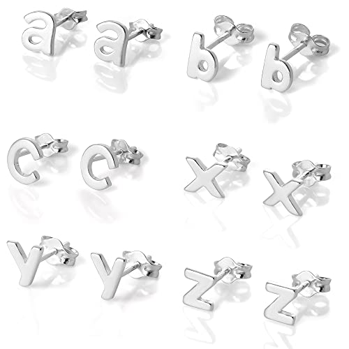 Sterlingsilber Alphabet Einzel Buchstabe F Ohrstecker von jewellerybox