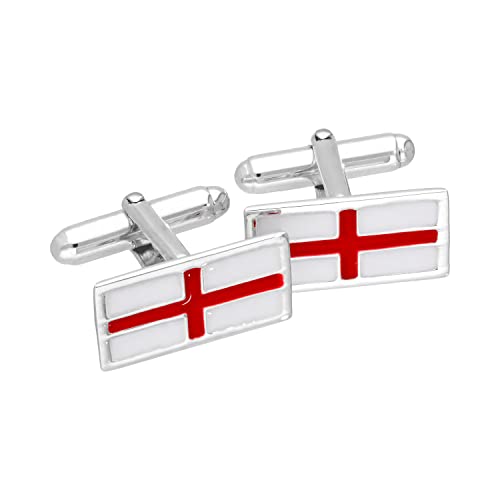 Sterlingsilber & Emaille Flagge England Rückschwenk Manschettenknöpfe von jewellerybox