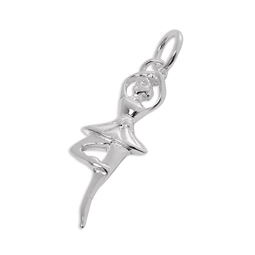 jewellerybox 925 Sterlingsilber Ballerina Charm Anhänger von jewellerybox