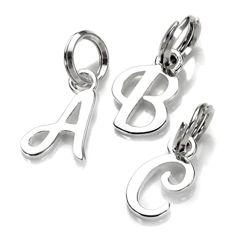 jewellerybox Sterling-Silber Buchstabe J Charm von jewellerybox