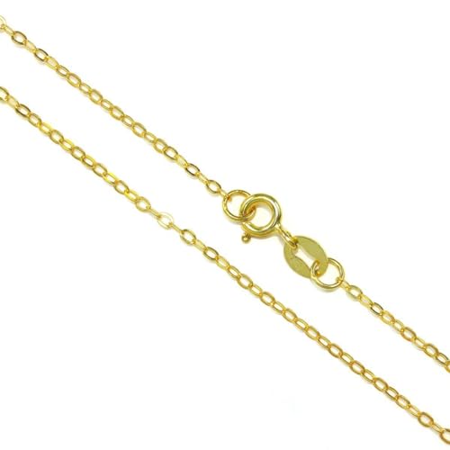 jewellerybox Sterling Silber Feine Trace Kette getaucht Gold | Kettenlänge 16 Inches (40,6cm) von jewellerybox