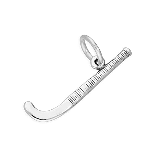 jewellerybox TheCharmWorks Sterling Silber Hockeyschläger Charm | Hockey Stick Feldhockey von jewellerybox