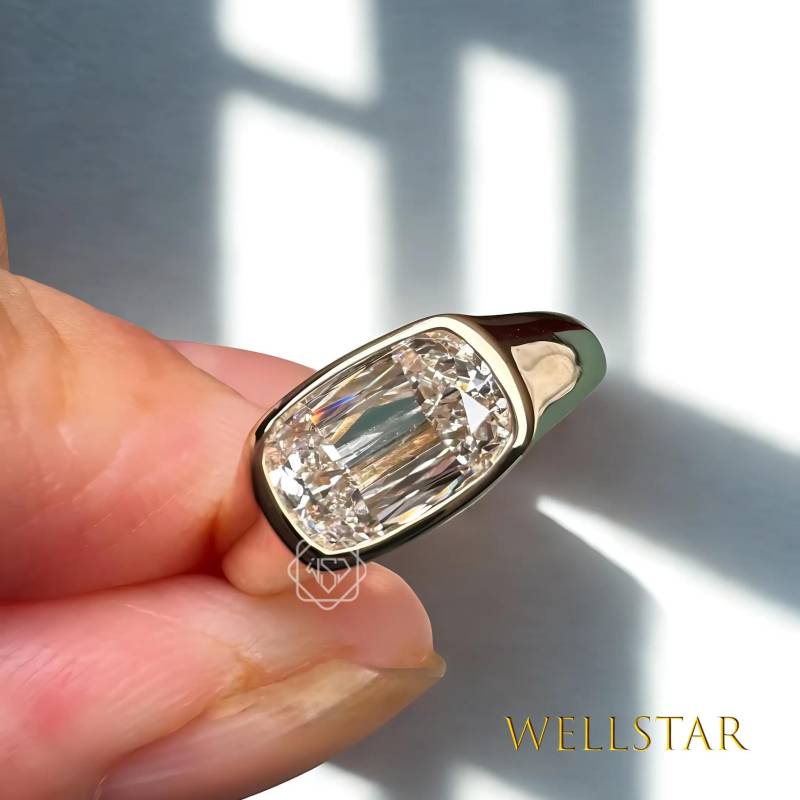 Elegant 2 Ct Cushion Cut Moissanite Engagement Ring For Women Wedding Anniversary Gift von jewellerybywellstar