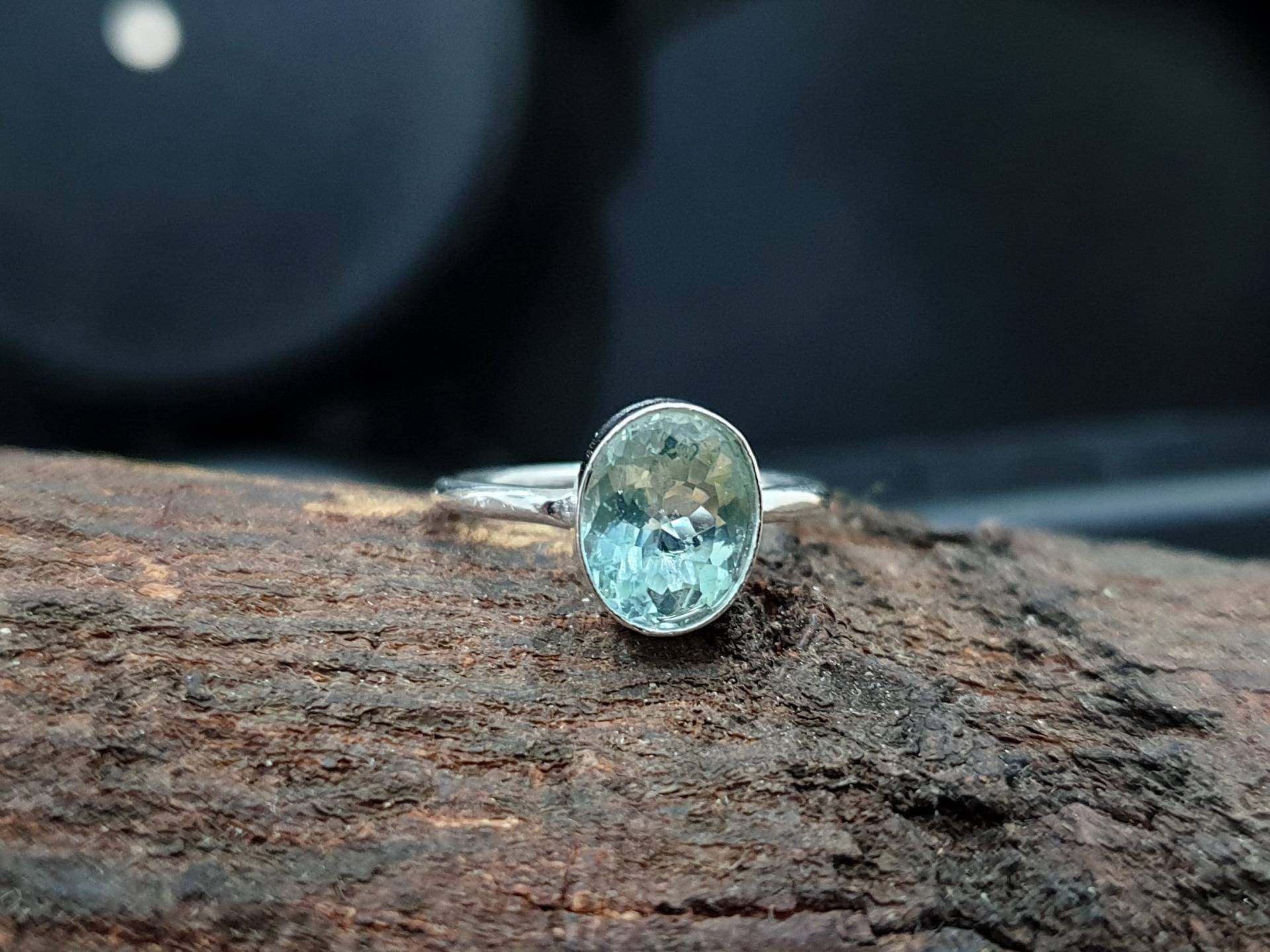 Aquamarin Ring, Handgemachter Edelstein Sterling Silber Natürlicher Schmuck, Rose Gold, Gelb Gold Fill Geschenk Ring von jewelleryvilla