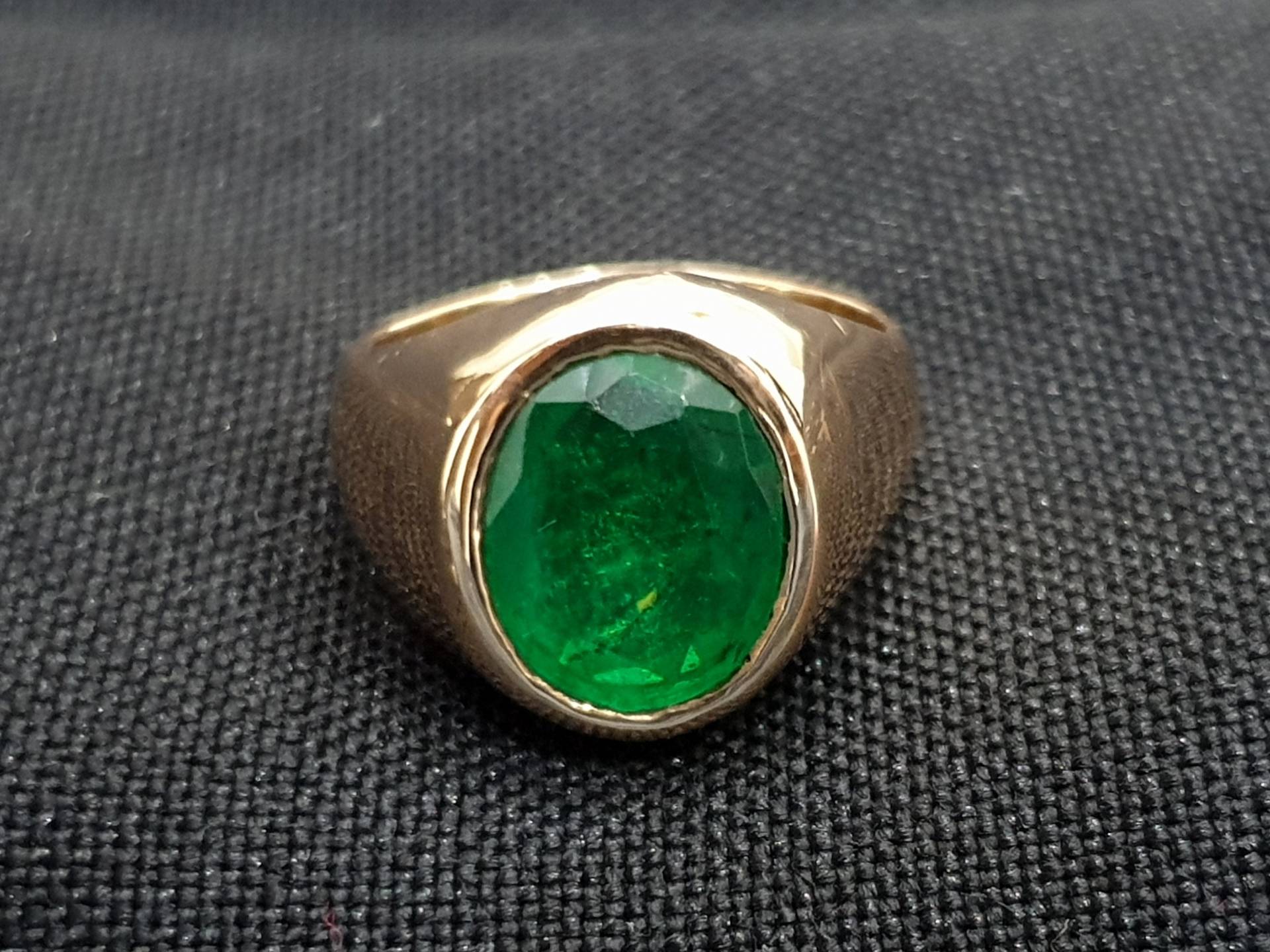 Grüner Smaragd Ring, 925 Massiv Sterling Silber, Kupfer Rosegold-Finish, Smaragdquarz Edelstein 22K Gold Fill von jewelleryvilla