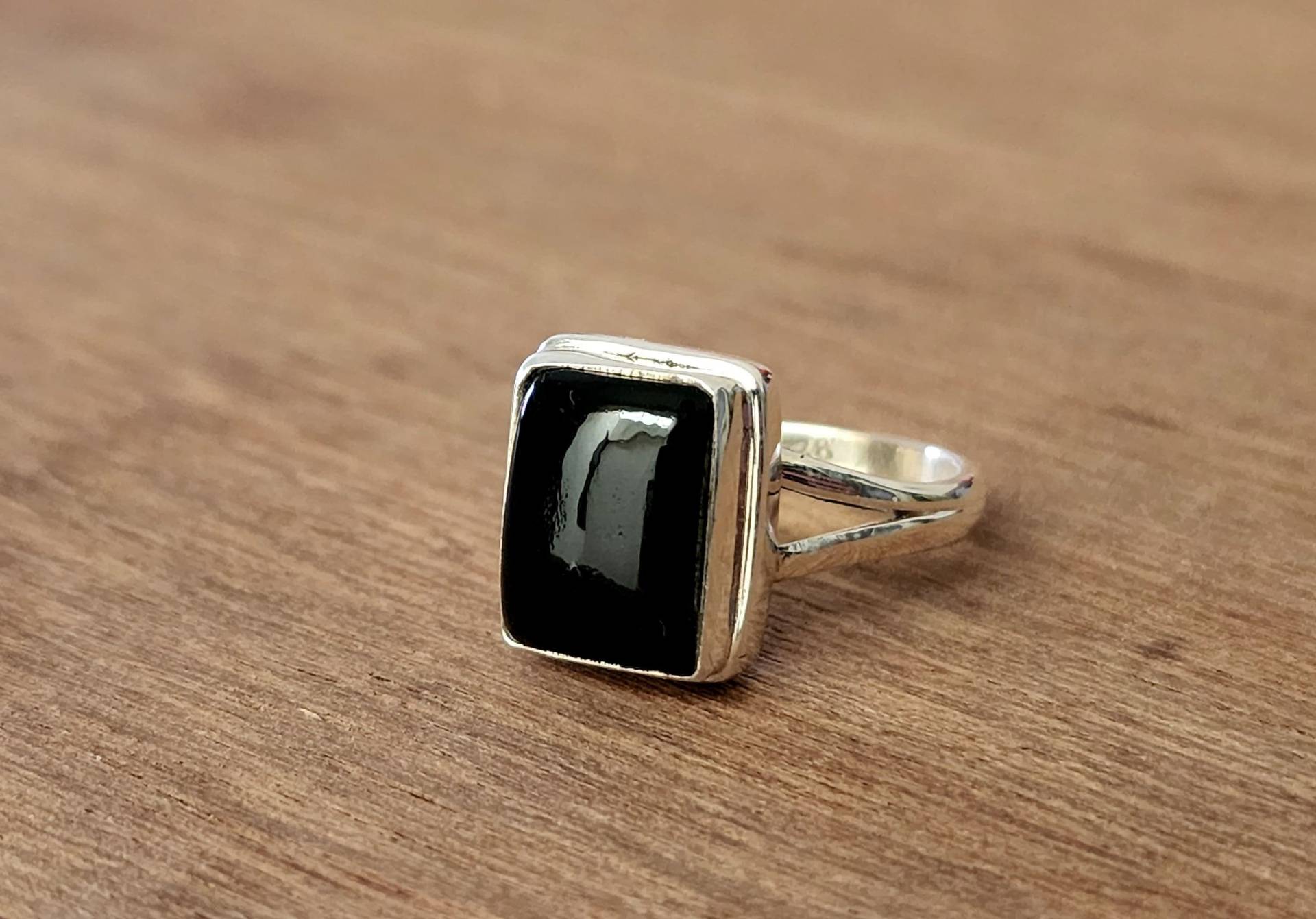 Schwarzer Onyx Ring Für Frauen, 925 Sterling Silber Ring, Gelbgold, Personalisiertes Geschenk Sie, Roségold, Cabochon Edelstein von jewelleryvilla