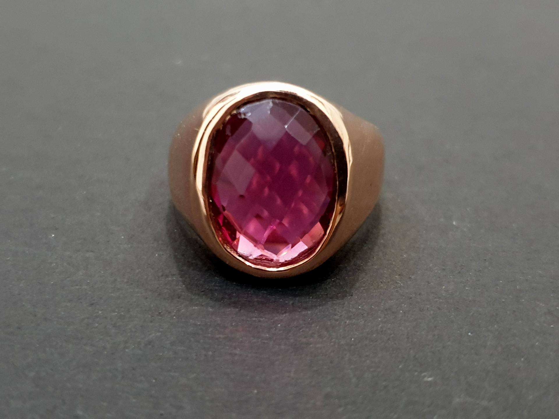 Turmalinquarz Ring, 925 Massiv Sterling Silber Pear Cut Rosa Stein Roségold-Finish, 22K Vergoldung Herrenring, Frauenring von jewelleryvilla