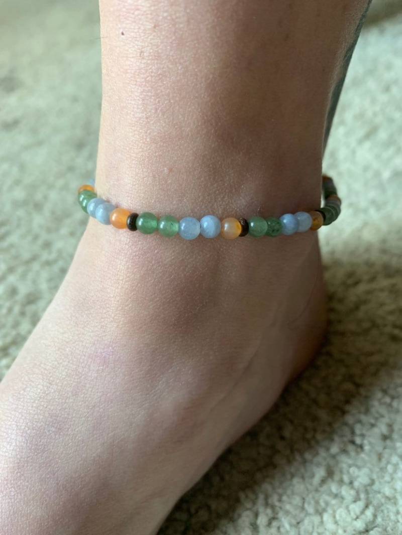 Aventurin Chalcedony Fußkettchen von jewelrybyannalise