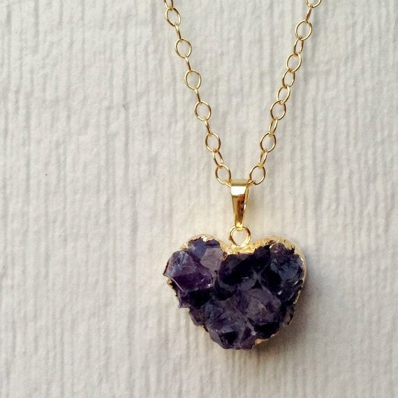 Atemberaubende Solid Gold Amethyst Halskette, Schmuck, 14K Edelstein Anhänger Echte Geschenk Für Frauen Atemberaubende Solid Gold Amethyst Halskette, Schmuck, 14K Edelstein Anhänger Echte Geschenk Für Frauen von jewelrybycarmal