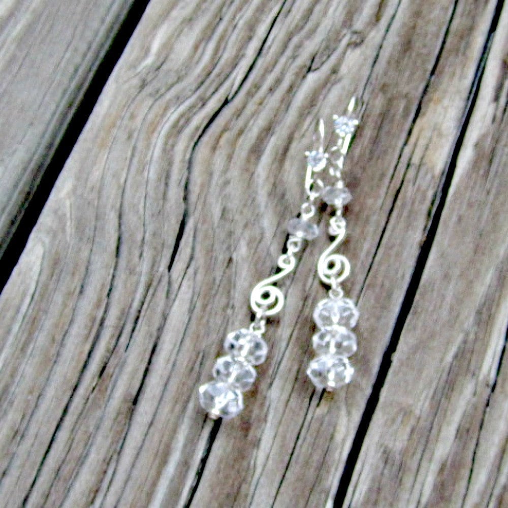 Bergkristall Ohrringe - Hochzeitsschmuck Edelsteinschmuck Braut Eiszapfen Luxe Couture Bergkristall Ohrringe - Hochzeitsschmuck Edelsteinschmuck Braut Eiszapfen Luxe Couture von jewelrybycarmal