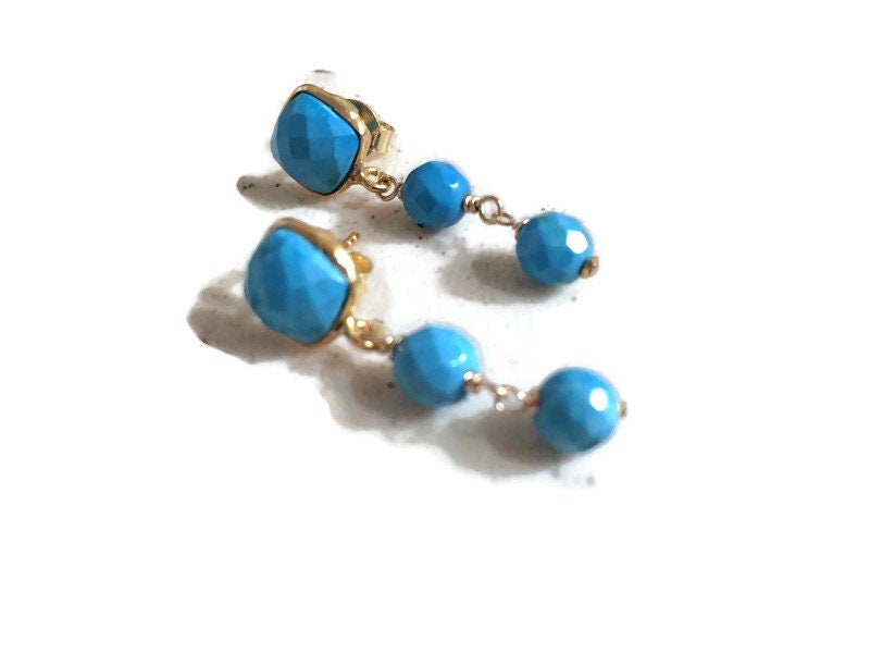 Blauer Türkis Ohrringe - Edelstein Schmuck Gold Luxe Baumeln Handgemacht Frauen Geschenk Jewelrybycarmal Blauer Türkis Ohrringe - Edelstein Schmuck Gold Luxe Baumeln Handgemacht Frauen Geschenk Jewelrybycarmal von jewelrybycarmal