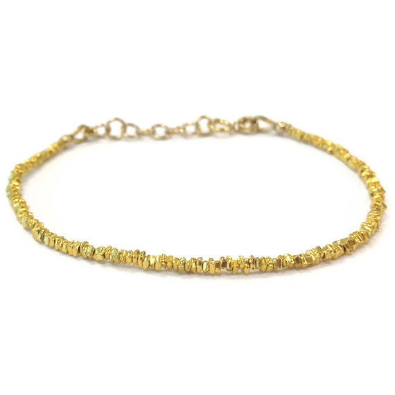 Dünnes Gold Armband - 24K Vermeil Schmuck Dünne Everyday Minimal Layering B-Tbm von jewelrybycarmal