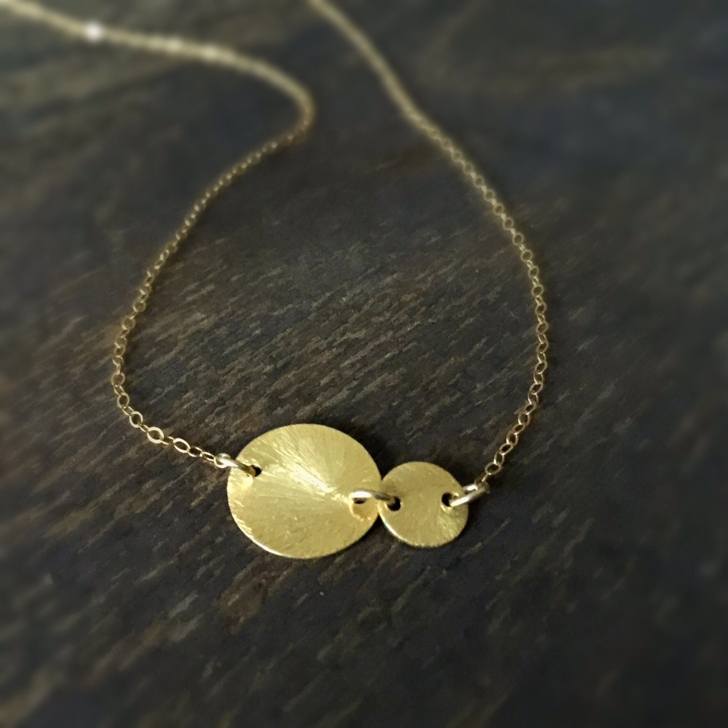 Gold Halskette - Disc Schmuck Kette Mode Trendy von jewelrybycarmal