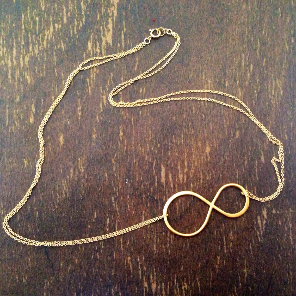 Infinity Halskette - Gold Vermeil Alltagsschmuck Modeschmuck Anhänger Eternity von jewelrybycarmal