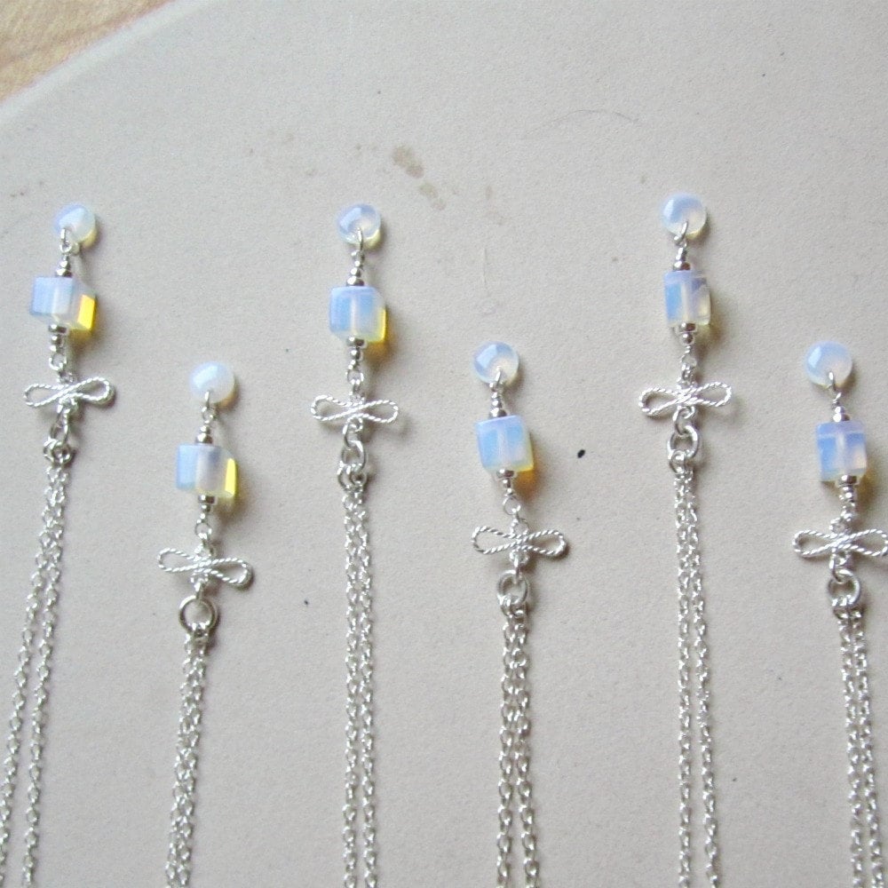 Opalith Halskette - Brautjungfern Schmuck Irisierender Edelstein Hochzeitsschmuck Sterling Silber Geschenke Irisierend Schleife Anhänger Opalith Halskette - Brautjungfern Schmuck Irisierender Edelstein Hochzeitsschmuck Sterling Silber Geschenke Irisierend Schleife Anhänger von jewelrybycarmal